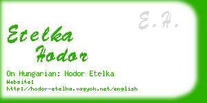 etelka hodor business card